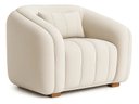 Ver imagem 3 de Poltrona Lilian Luxo Recepção Escritório Suede Bege:marfim/liso