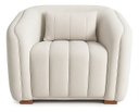 Ver imagem 2 de Poltrona Lilian Luxo Recepção Escritório Suede Bege:marfim/liso