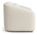 Ver imagem 4 de Poltrona Lilian Luxo Recepção Escritório Suede Bege:marfim/liso