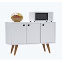 Ver imagem 1 de Aparador Para Salão De Beleza Multifuncional Nico Decore Buffet 3 Portas Multiuso