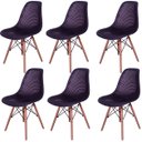 Ver imagem 1 de Kit 6 Cadeiras Charles Eames Eifell Furadinha Cor: Preta
