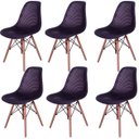 Ver imagem 1 de Kit 6 Cadeiras Charles Eames Eifell Furadinha Cor: Preta