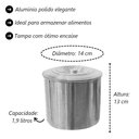 Ver imagem 3 de Kit Jogo Porta Mantimentos Lata Alumínio Polido 5 Peças