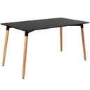 Ver imagem 2 de Kit - Mesa Retangular Eames 80 X 140 Cm + 4 Cadeiras Dsw Mesa Preto com Cadeiras Verde Escuro