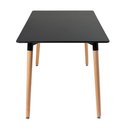 Ver imagem 4 de Kit - Mesa Retangular Eames 80 X 140 Cm + 4 Cadeiras Dsw Mesa Preto com Cadeiras Verde Escuro