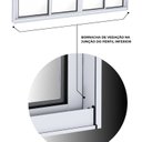 Ver imagem 4 de Janela de Alumínio de Correr 2 Folhas Móveis e 2 Folhas Fixas 100x150cm Lucasa Ideale