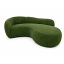 Ver imagem 6 de Sofá Zah 240 cm 4 Lugares Luxo Orgânico Curvo Bouclé Premium:Bouclé Linho Verde