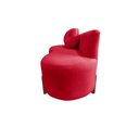 Ver imagem 6 de Namoradeira Sofá Feijão Lounge 120cm Orgânica Veludo Vermelho