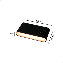 Balizador Noturno C/ Sensor de Movimento Led 2w Recarregável Preto - 2