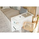 Ver imagem 5 de Sofá Cama Solteiro Helena c/ 2 Gavetas e Auxiliar Branco - Cimol