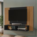 Ver imagem 1 de Painel de Tv Navi até 47" Detalhes Ripado Moderno com Nicho:preto