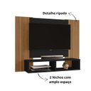 Ver imagem 3 de Painel de Tv Navi até 47" Detalhes Ripado Moderno com Nicho:preto