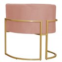 Ver imagem 2 de Kit 2 Poltronas Decorativa Sala de Estar Luana Base Gold Veludo Rosa - Montanaris Decor Md Montanari