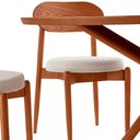 Ver imagem 3 de Conjunto Sala de Jantar Ballare 135cm com 4 Cadeiras Moderna Bouclê 01 Cinamomo Imbuia