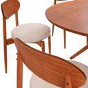 Ver imagem 5 de Conjunto Sala de Jantar Ballare 135cm com 4 Cadeiras Moderna Bouclê 01 Cinamomo Imbuia