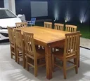 Ver imagem 2 de Conjunto Mesa e Cadeiras Rústicas Made Wood 8 Lugares