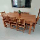 Ver imagem 1 de Conjunto Mesa e Cadeiras Rústicas Made Wood 8 Lugares
