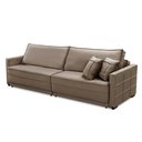 Ver imagem 4 de Sofá Cama Retrátil e Reclinável 2,30m com Molas Karen Veludo Cappuccino Adonai Estofados