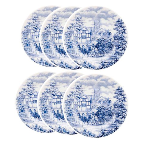 Prato de Sobremesa Cerâmica 18cm Donna Cena Inglesa 6 Unidades – Biona