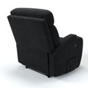 Ver imagem 3 de Poltrona do Papai Reclinável em Suede Cor Preta Massagem Reclinação Elétrica - Modelo Florença