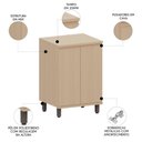 Ver imagem 3 de Balcão de Cozinha Tampo 60cm 2 Portas Pierre Carvalho L01 - Mpozenato
