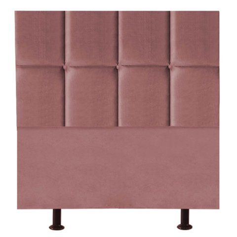 Cabeceira Cama Box Solteiro King Estofada Poliana 100 Cm Suede:rosê