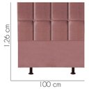 Ver imagem 3 de Cabeceira Cama Box Solteiro King Estofada Poliana 100 Cm Suede:rosê