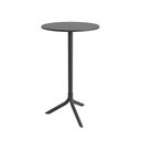 Ver imagem 3 de Mesa Bistrô Alta Redonda Livy Aurah 60x105cm Preto Polipropileno Plaxmetal