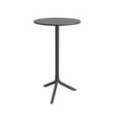 Ver imagem 1 de Mesa Bistrô Alta Redonda Livy Aurah 60x105cm Preto Polipropileno Plaxmetal