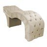 Maca Estética Estofada Reclinável Ergonômica Veludo Eliana:bege - 2