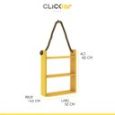 Ver imagem 2 de Nicho Prateleira Decorativo Corda 60 Cm Sala Quarto Escritório Banheiro Mdp Amarelo - Clicklar