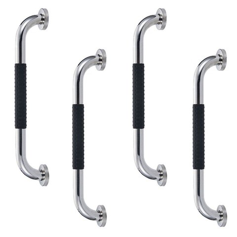 Barra de Apoio Inox 30cm Suporte Antiderrapante Kit 4 Unidades Banheiro Box Casa Criança Idoso Gesta