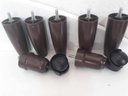 Ver imagem 6 de Kit para Cama Box Conico 8 Pes 4 Rodizio Marrom Altura 12cm