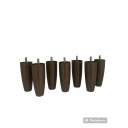 Ver imagem 2 de Kit para Cama Box Conico 8 Pes 4 Rodizio Marrom Altura 12cm