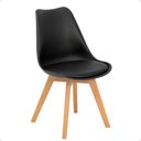 Ver imagem 6 de Conjunto 18 Cadeiras de Jantar Eames Wood Leda Design Estofada - Preto