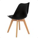 Ver imagem 5 de Conjunto 18 Cadeiras de Jantar Eames Wood Leda Design Estofada - Preto