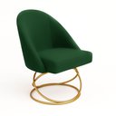 Ver imagem 3 de Cadeira Poltrona Lua Tecido Veludo Base Luxo:verde