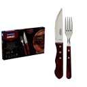 Ver imagem 1 de Jogo de Talheres para Churrasco Jumbo Tramontina Vermelho Polywood 12 Peças