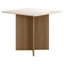 Ver imagem 1 de Mesa de Jantar Quadrada de Vidro 4 Lugares 90cm sem Cadeiras Helô Poliman Móveis Carvalho Off White