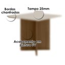 Ver imagem 3 de Mesa de Jantar Quadrada de Vidro 4 Lugares 90cm sem Cadeiras Helô Poliman Móveis Carvalho Off White