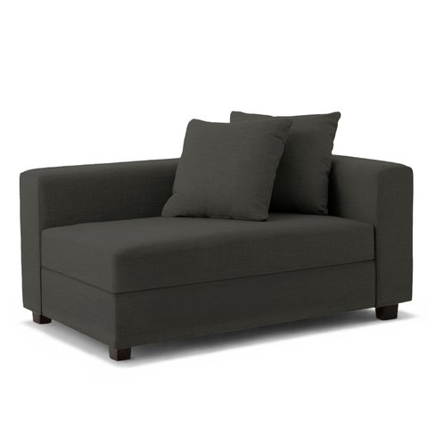 Recamier Divã Aspen 1,40m Suede Preto - Clique Decoraçõesações
