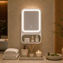 Ver imagem 4 de Espelheira LED Touch com Nicho para Maquiagem e Penteadeira