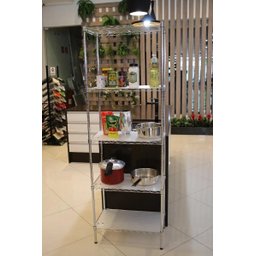 Estante Aço 5 Prateleiras Cromada Aramada 180 Cm com Rodinha - 2