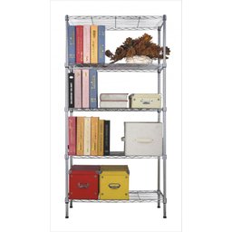 Estante Aço 5 Prateleiras Cromada Aramada 180 Cm com Rodinha - 1