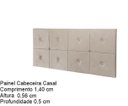Ver imagem 1 de Painel Cama Box Botão Casal 1,40 Elegance Cor Bege/Areia