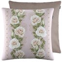 Ver imagem 1 de Capa de Almofada Veludo Diamond Estampado Rosas Nude 45x45cm