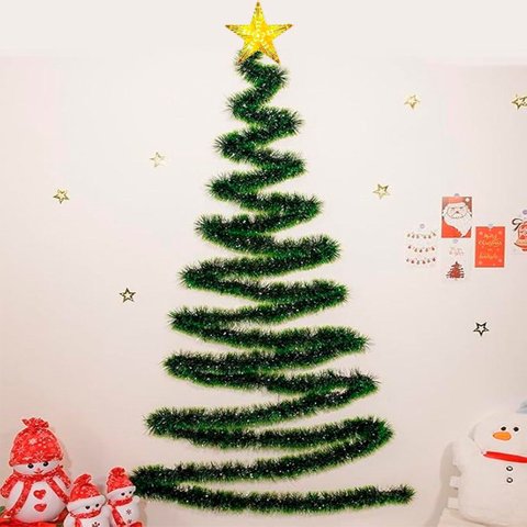 Árvore Natal de Parede 100 Lâmpadas Leds Enfeite de 9m 220v