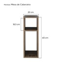 Ver imagem 3 de Kit 2 Mesa de Cabeceira Pequena Cama Solteiro Quarto Sala 20cm - Nogal
