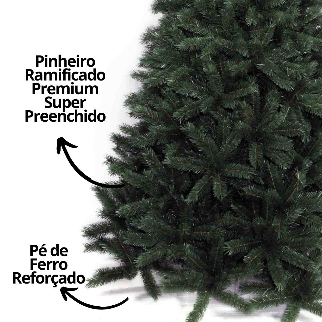 Árvore de Natal Pinheiro Belga Luxo Premium 787 Galhos 1,80m - Master Christmas - 3