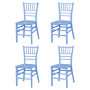 Ver imagem 1 de Kit 4 Cadeiras Tiffany Infantil Azul Espaço Kids Quarto Brinquedoteca - La Mobilia